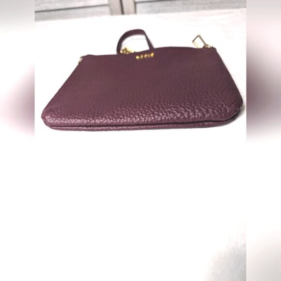 LODIS Crossbody Emily Italian Leather Convertible Chain Strap Red Wine - Picture 6 of 7